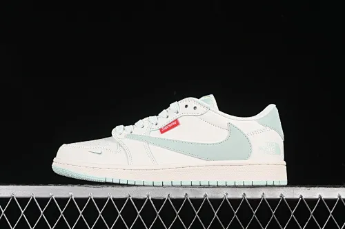 All Categories Air Jordan Jordan Series Basketball Shoes Air Jordan 1 Low High-end Customized Low-top Shoes Travis Scott x Fragment Design x Air Jordan 1 Low OG SP AJ1 Joe 1 Supreme North Face Collaboration-Beige Light Green Low-top Cultural Casual Shoes XZ5158-001